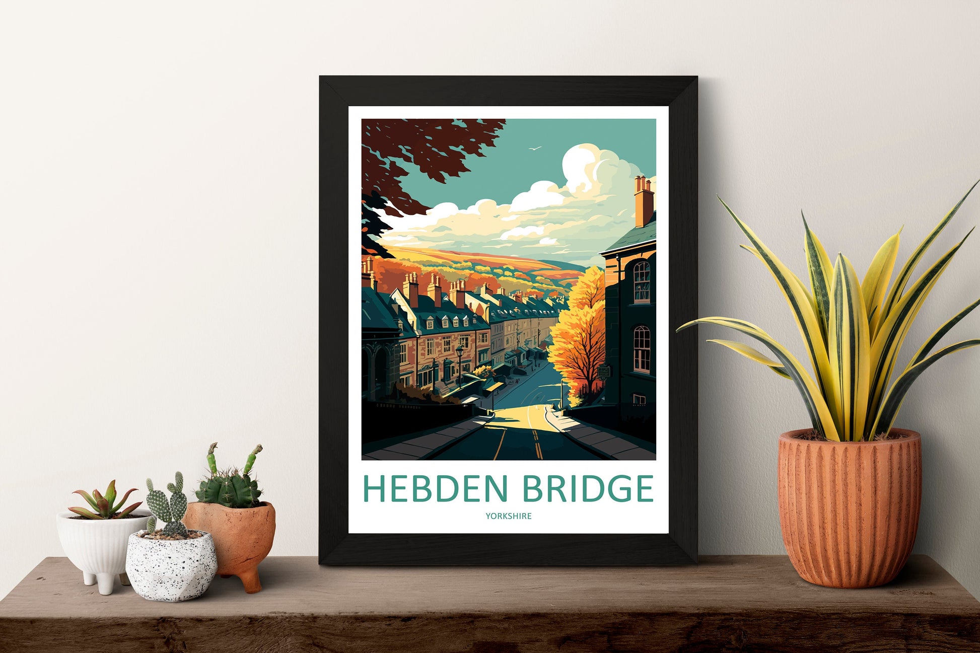 Hebden Bridge Travel Print Wall Art Hebden Bridge Wall Hanging Home Décor Hebden Bridge Gift Art Lovers England Art Lover Gift Print Artwork