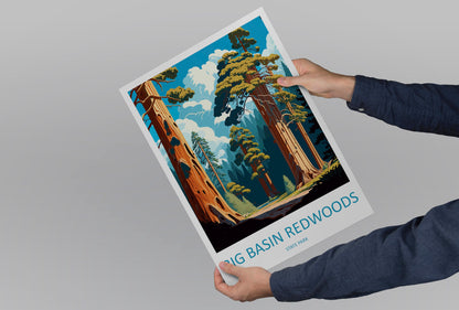 Big Basin Redwoods State Park Travel Print Wall Art Big Basin Redwoods Wall Hanging Home Décor Big Basin Redwoods Gift Art Lovers California
