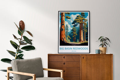 Big Basin Redwoods State Park Travel Print Wall Art Big Basin Redwoods Wall Hanging Home Décor Big Basin Redwoods Gift Art Lovers California