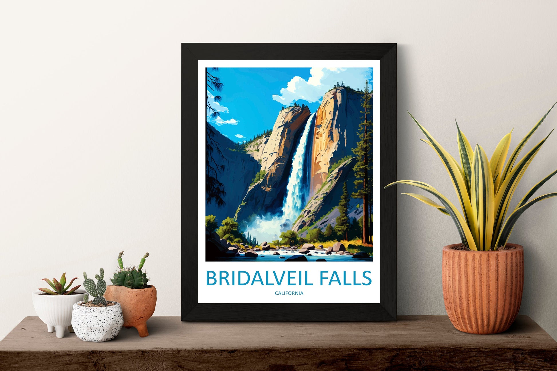Bridalveil Falls Travel Print Wall Art Bridalveil Falls Wall Hanging Home Décor Bridalveil Falls Gift Art Lovers California Art Lover Gift