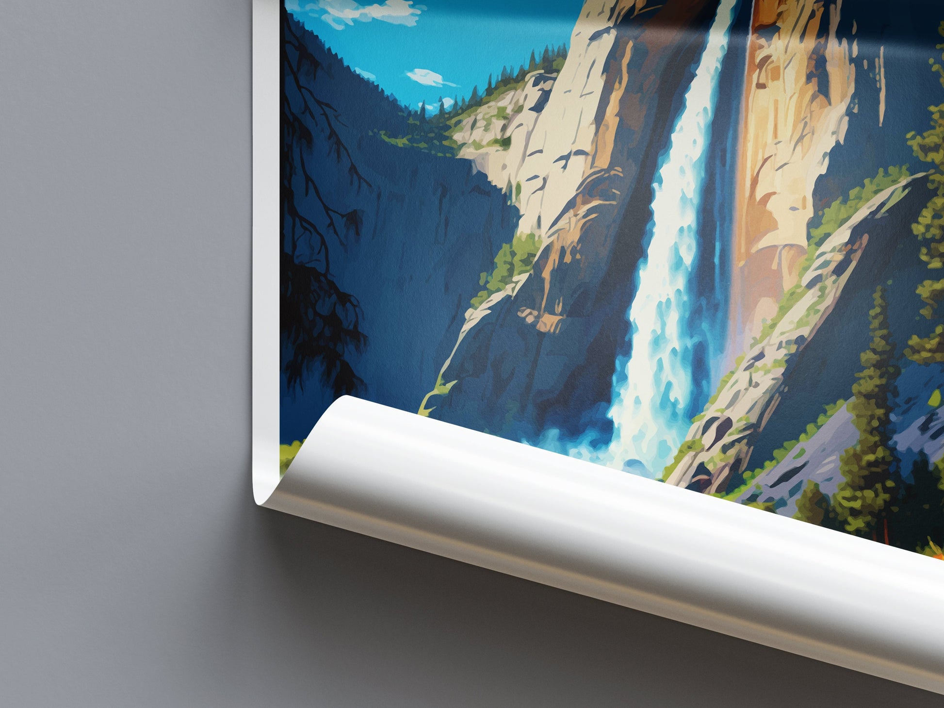Bridalveil Falls Travel Print Wall Art Bridalveil Falls Wall Hanging Home Décor Bridalveil Falls Gift Art Lovers California Art Lover Gift