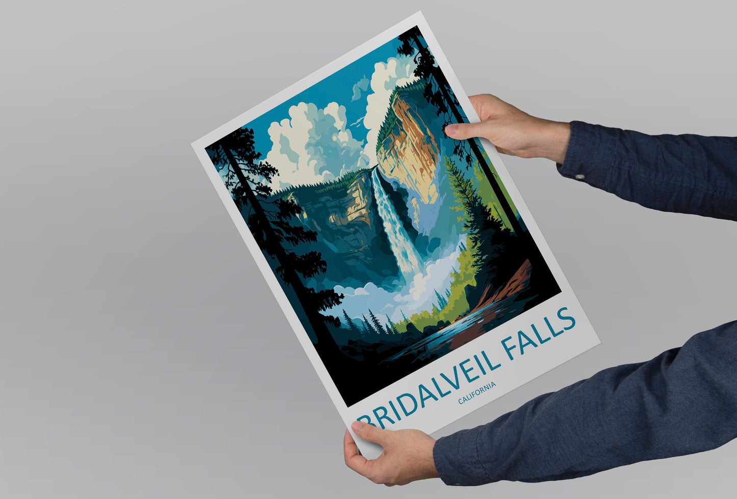Bridalveil Falls Travel Print Wall Art Bridalveil Falls Wall Hanging Home Décor Bridalveil Falls Gift Art Lovers California Art Lover Gift
