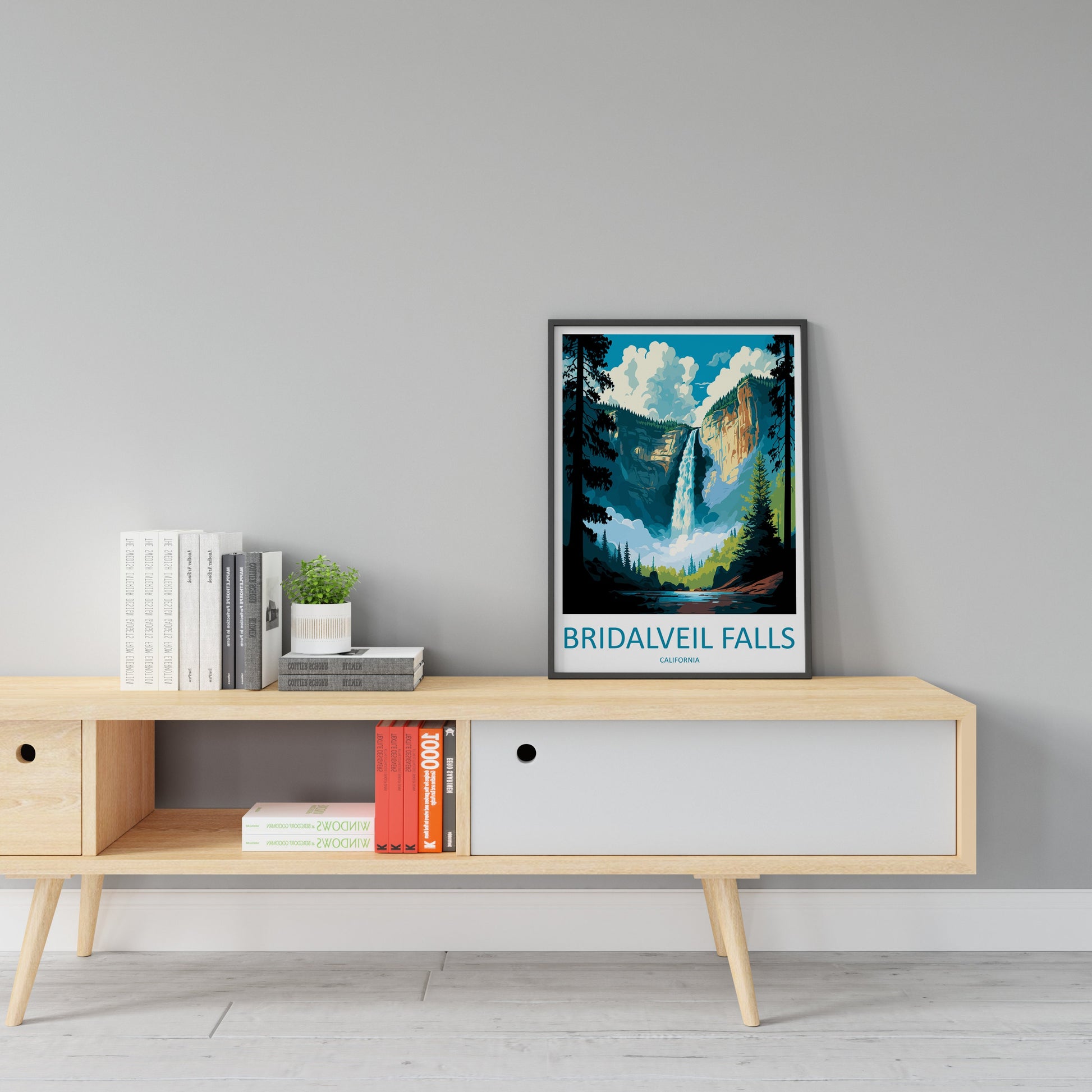 Bridalveil Falls Travel Print Wall Art Bridalveil Falls Wall Hanging Home Décor Bridalveil Falls Gift Art Lovers California Art Lover Gift