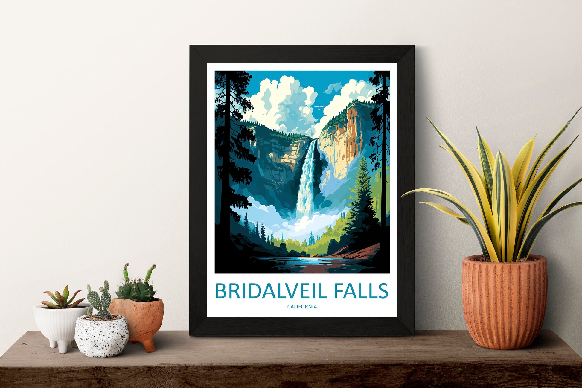Bridalveil Falls Travel Print Wall Art Bridalveil Falls Wall Hanging Home Décor Bridalveil Falls Gift Art Lovers California Art Lover Gift