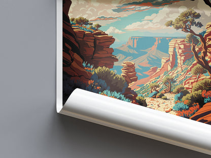 Bright Angel Trail Travel Print Wall Art Bright Angel Trail Wall Hanging Home Décor Bright Angel Trail Gift Art Lovers California Art Lover
