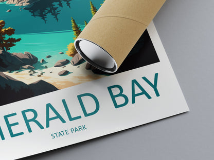 Emerald Bay State Park Travel Print Wall Art Emerald Bay Wall Hanging Home Décor Emerald Bay Gift Art Lovers California Art Lover Gift Print