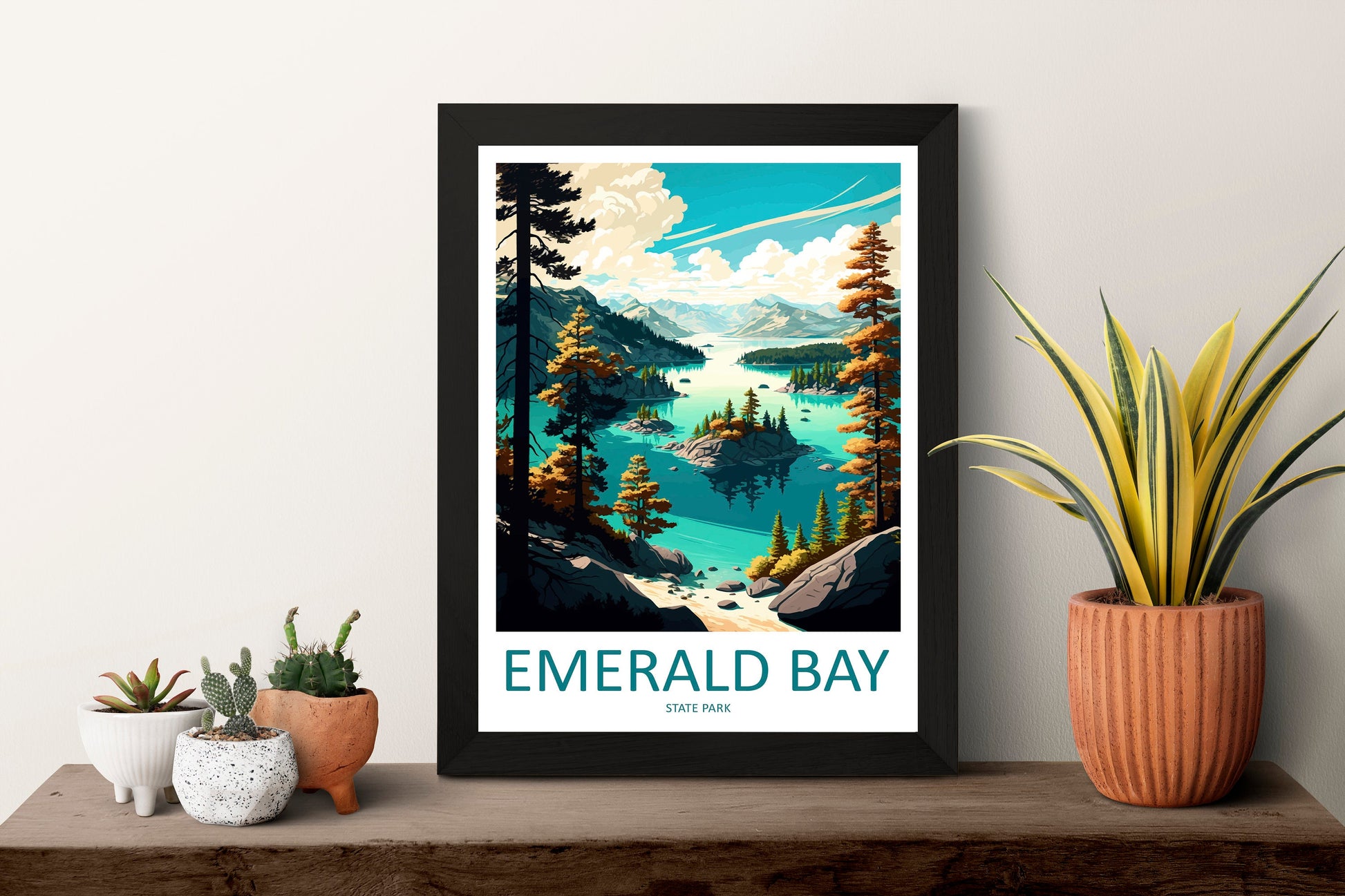 Emerald Bay State Park Travel Print Wall Art Emerald Bay Wall Hanging Home Décor Emerald Bay Gift Art Lovers California Art Lover Gift Print