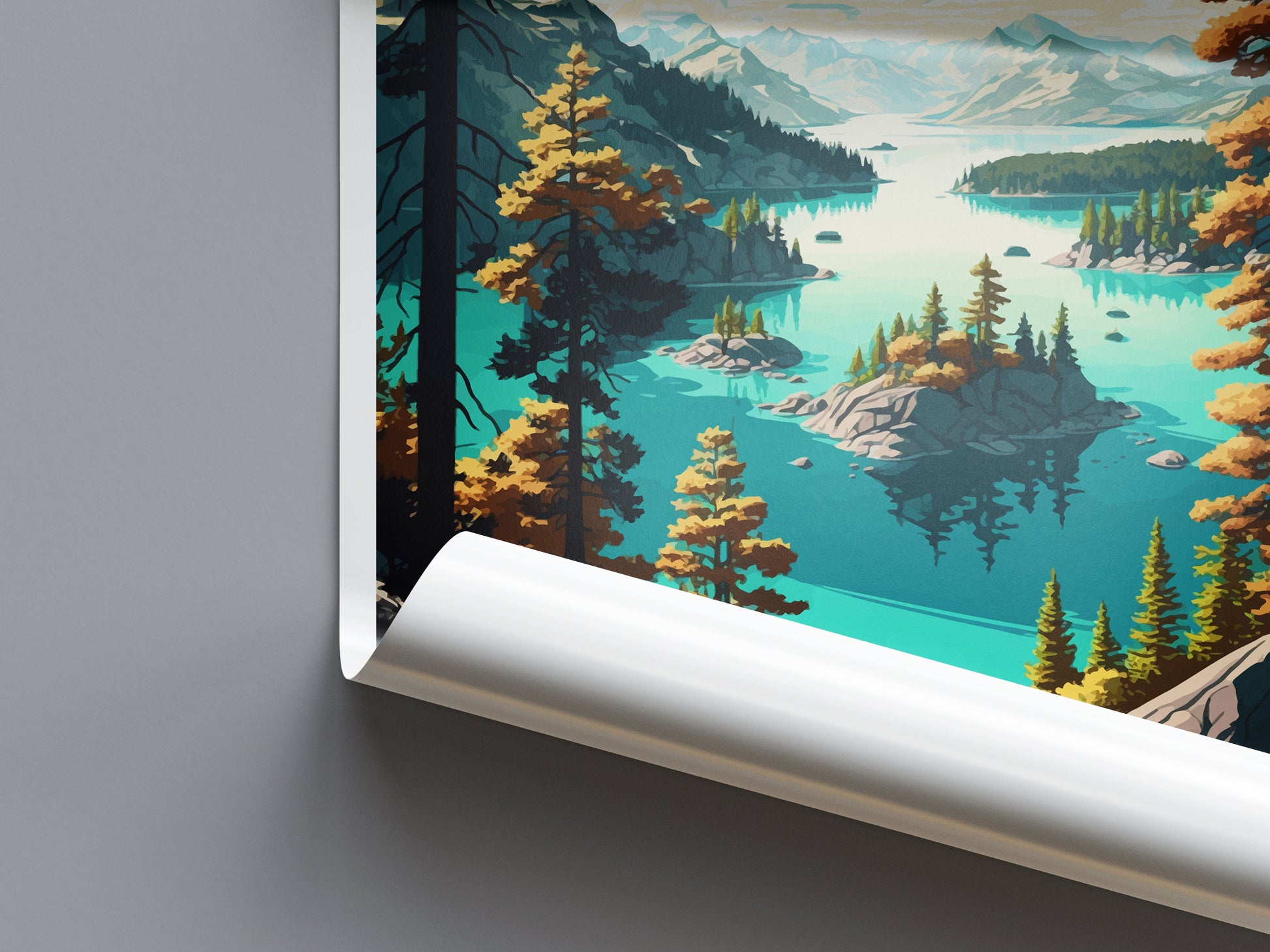 Emerald Bay State Park Travel Print Wall Art Emerald Bay Wall Hanging Home Décor Emerald Bay Gift Art Lovers California Art Lover Gift Print