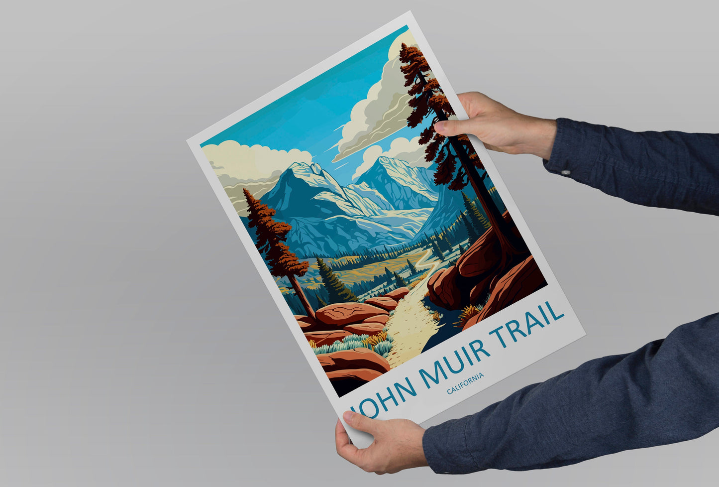 John Muir Trail Travel Print Wall Art John Muir Trail Wall Hanging Home Décor John Muir Gift Art Lovers California Art Lover Gift Print