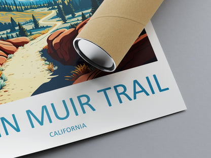 John Muir Trail Travel Print Wall Art John Muir Trail Wall Hanging Home Décor John Muir Gift Art Lovers California Art Lover Gift Print