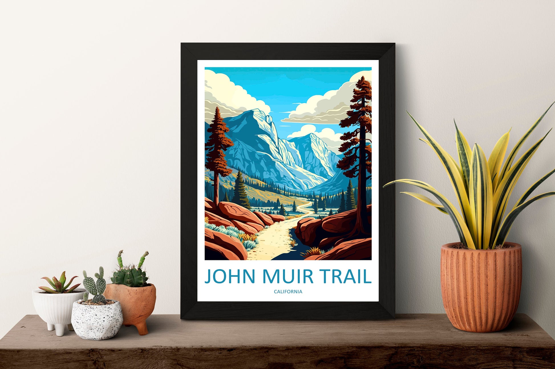 John Muir Trail Travel Print Wall Art John Muir Trail Wall Hanging Home Décor John Muir Gift Art Lovers California Art Lover Gift Print