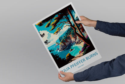 Julia Pfeiffer Burns State Park Travel Print Wall Art Julia Pfeiffer Burns Wall Hanging Home Décor Julia Pfeiffer Burns Gift Art California