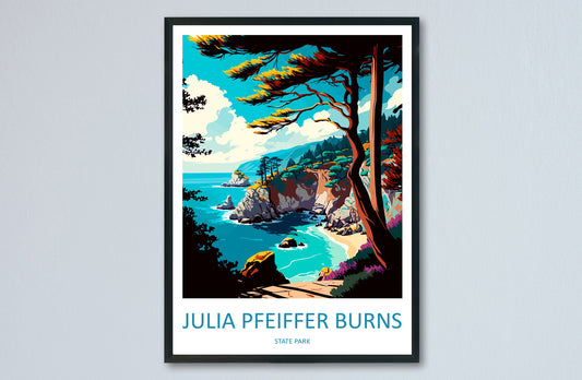 Julia Pfeiffer Burns State Park Travel Print Wall Art Julia Pfeiffer Burns Wall Hanging Home Décor Julia Pfeiffer Burns Gift Art California