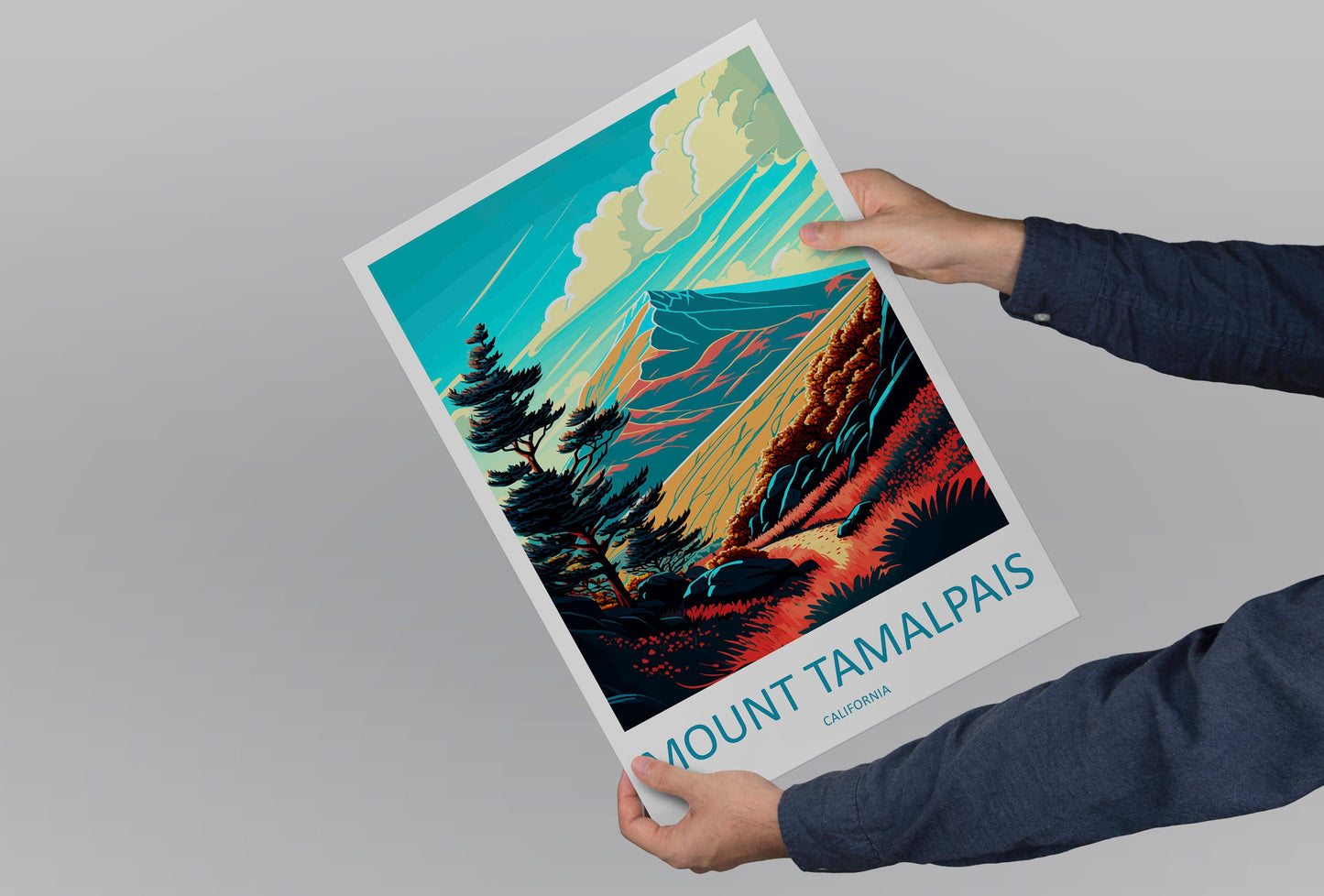 Mount Tamalpais Travel Print Wall Art Mount Tamalpais Wall Hanging Home Décor Mount Tamalpais Gift Art Lovers California Art Lover Gift