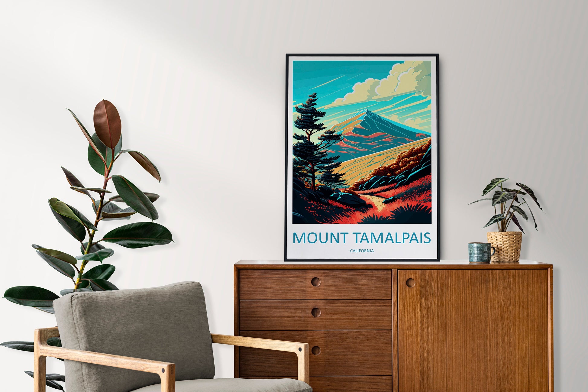 Mount Tamalpais Travel Print Wall Art Mount Tamalpais Wall Hanging Home Décor Mount Tamalpais Gift Art Lovers California Art Lover Gift