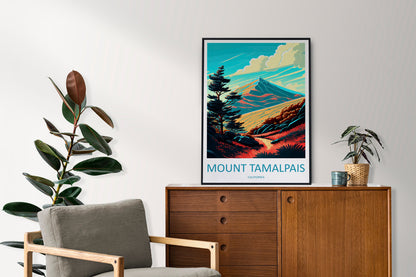Mount Tamalpais Travel Print Wall Art Mount Tamalpais Wall Hanging Home Décor Mount Tamalpais Gift Art Lovers California Art Lover Gift
