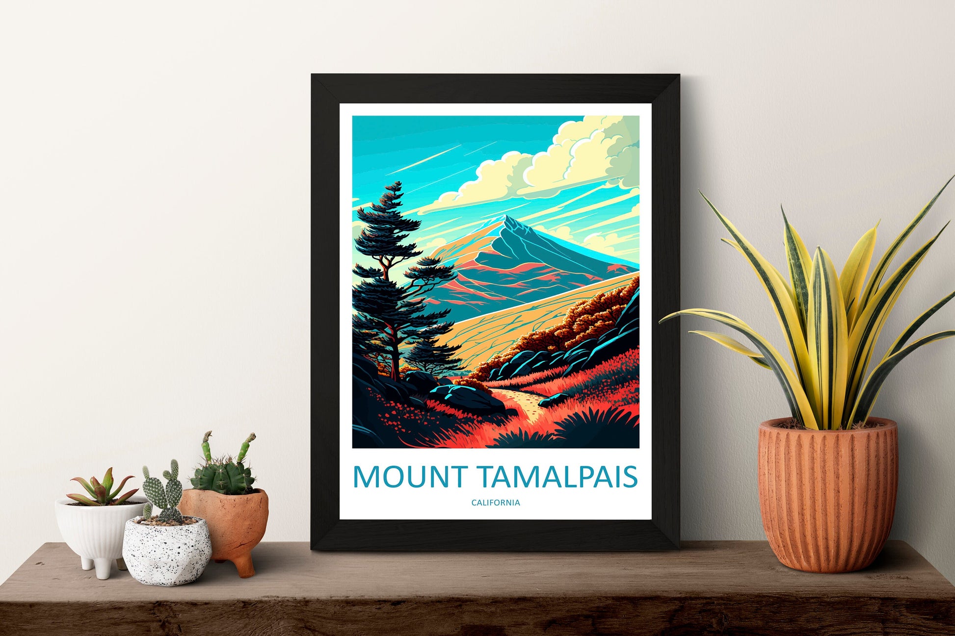 Mount Tamalpais Travel Print Wall Art Mount Tamalpais Wall Hanging Home Décor Mount Tamalpais Gift Art Lovers California Art Lover Gift