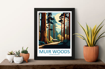 Muir Woods National Monument Travel Print Wall Art Muir Woods Wall Hanging Home Décor Muir Woods Gift Art Lovers California Art Lover Gift