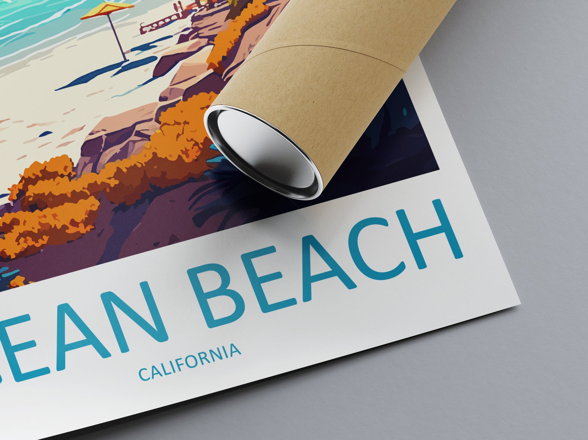 Ocean Beach Travel Print Wall Art Ocean Beach Wall Hanging Home Décor Ocean Beach Gift Art Lovers California Art Lover Gift Poster