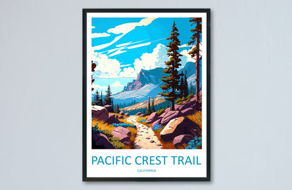 Pacific Crest Trail Travel Print Wall Art Pacific Crest Trail Wall Hanging Home Décor Pacific Crest Trail Gift Art Lovers California Art
