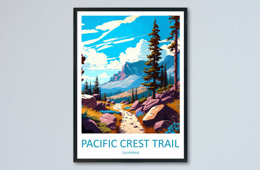 Pacific Crest Trail Travel Print Wall Art Pacific Crest Trail Wall Hanging Home Décor Pacific Crest Trail Gift Art Lovers California Art