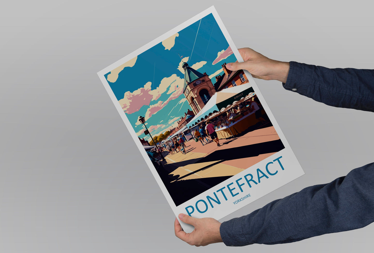 Pontefract Travel Print Wall Art Pontefract Wall Hanging Home Décor Pontefract Gift Art Lovers England Art Lover Gift Print Artwork