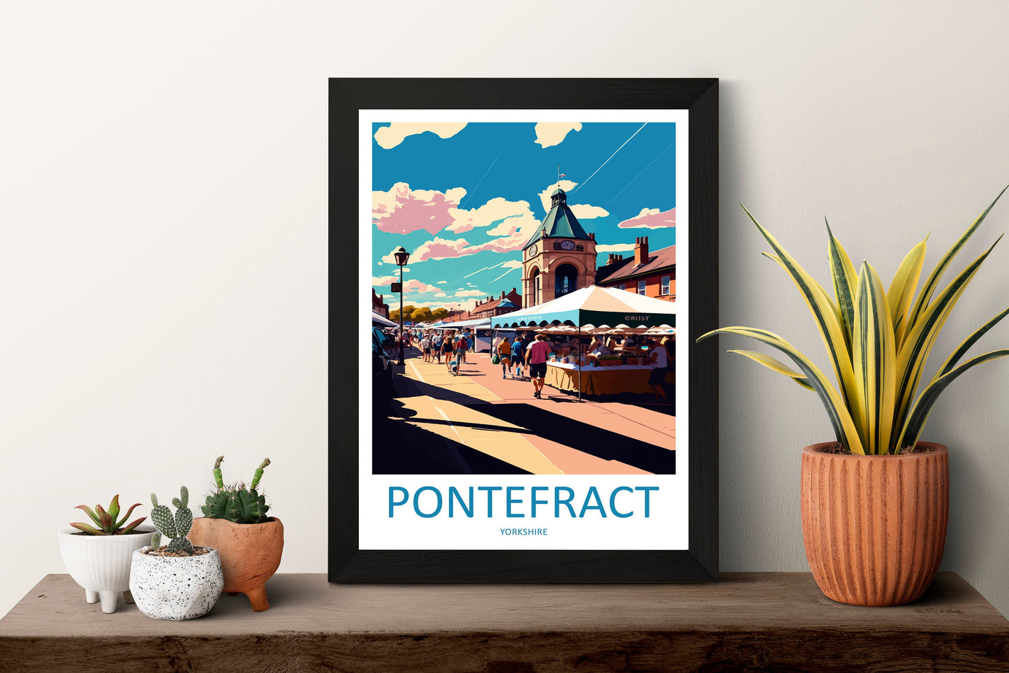 Pontefract Travel Print Wall Art Pontefract Wall Hanging Home Décor Pontefract Gift Art Lovers England Art Lover Gift Print Artwork