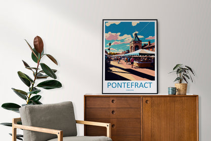 Pontefract Travel Print Wall Art Pontefract Wall Hanging Home Décor Pontefract Gift Art Lovers England Art Lover Gift Print Artwork