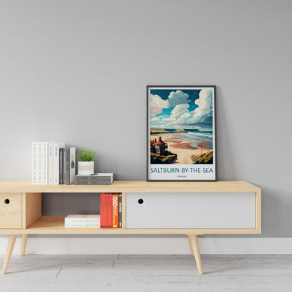 Saltburn-By-The-Sea Travel Print Wall Art Saltburn-By-The-Sea Wall Hanging Home Décor Saltburn-By-The-Sea Gift Art Lovers England Art Lover