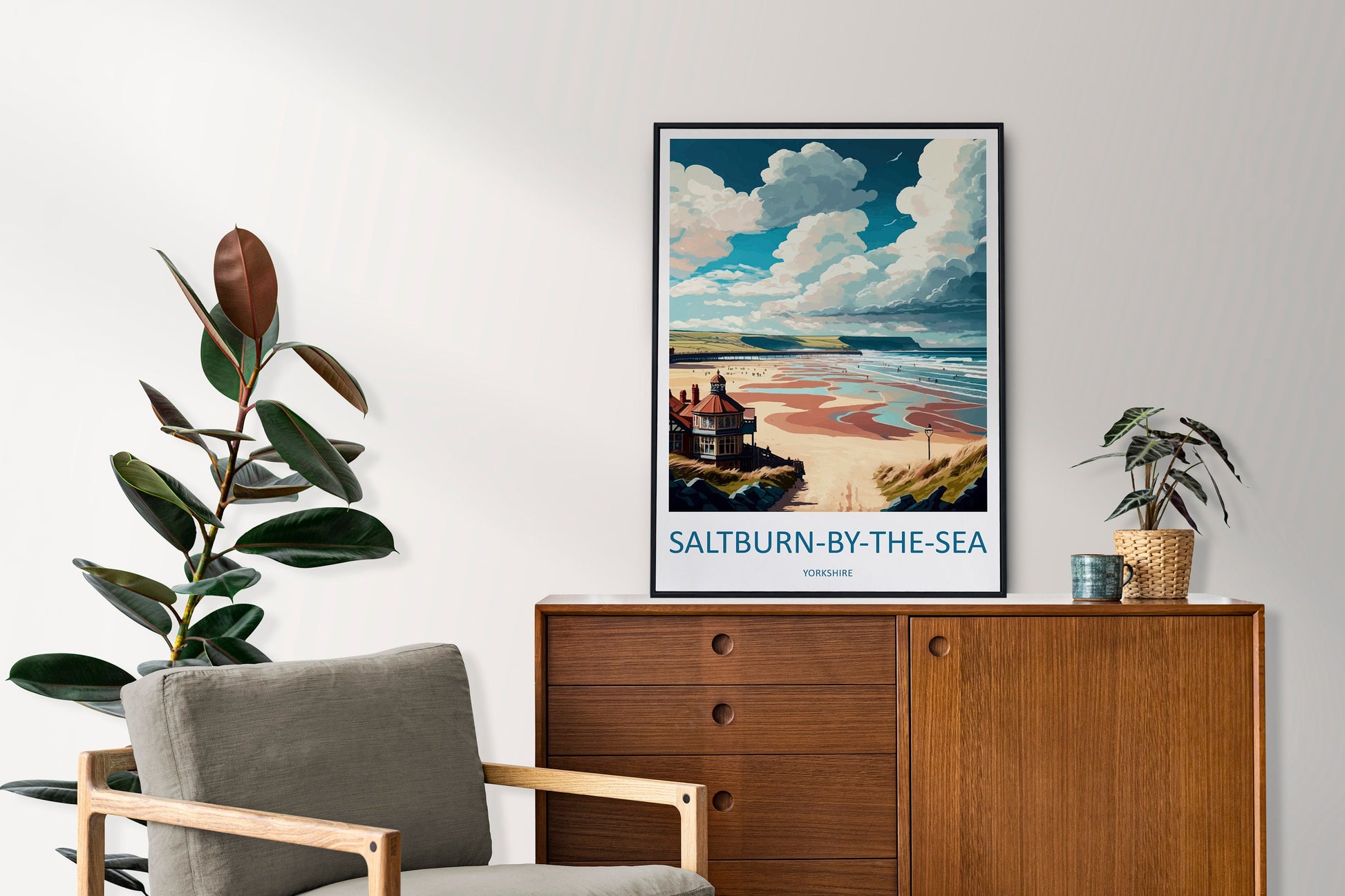Saltburn-By-The-Sea Travel Print Wall Art Saltburn-By-The-Sea Wall Hanging Home Décor Saltburn-By-The-Sea Gift Art Lovers England Art Lover