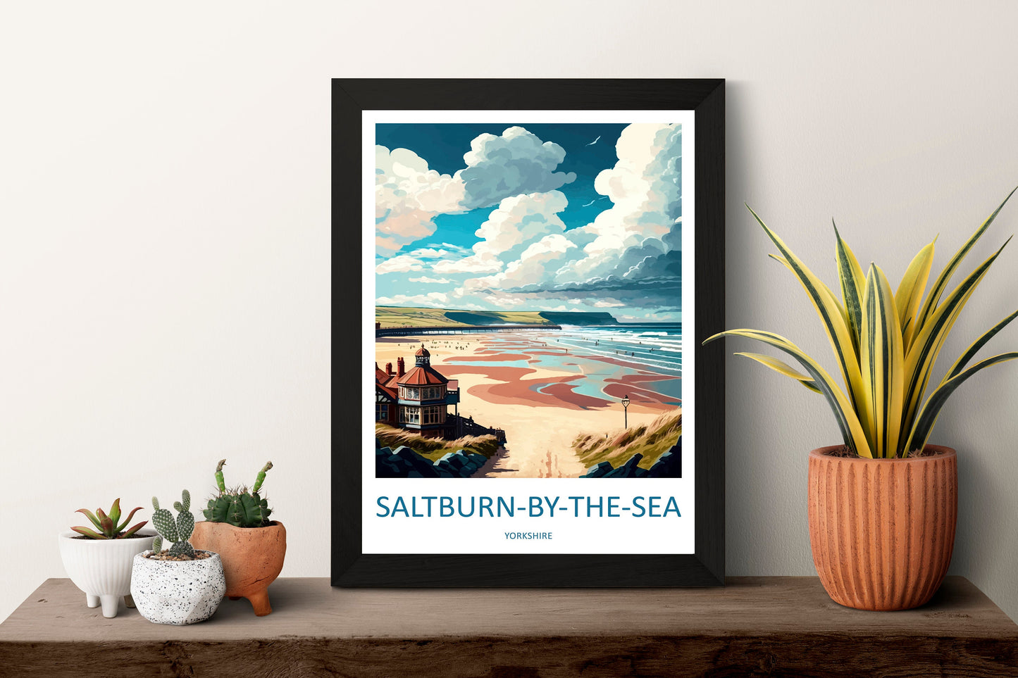 Saltburn-By-The-Sea Travel Print Wall Art Saltburn-By-The-Sea Wall Hanging Home Décor Saltburn-By-The-Sea Gift Art Lovers England Art Lover