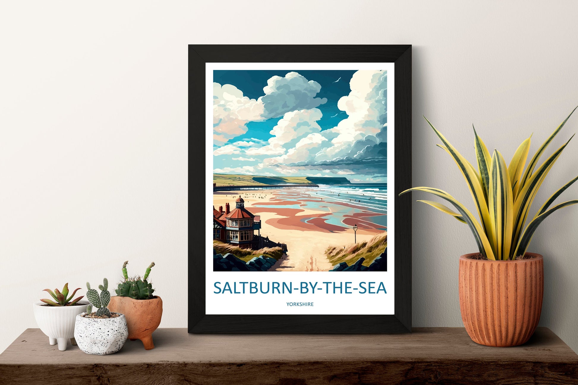 Saltburn-By-The-Sea Travel Print Wall Art Saltburn-By-The-Sea Wall Hanging Home Décor Saltburn-By-The-Sea Gift Art Lovers England Art Lover
