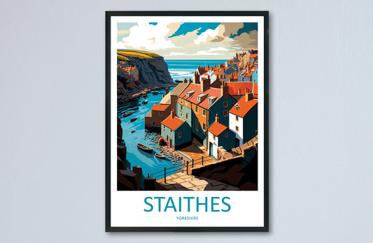 Staithes Travel Print Wall Art Staithes Wall Hanging Home Décor Staithes Gift Art Lovers England Art Lover Gift Print Artwork