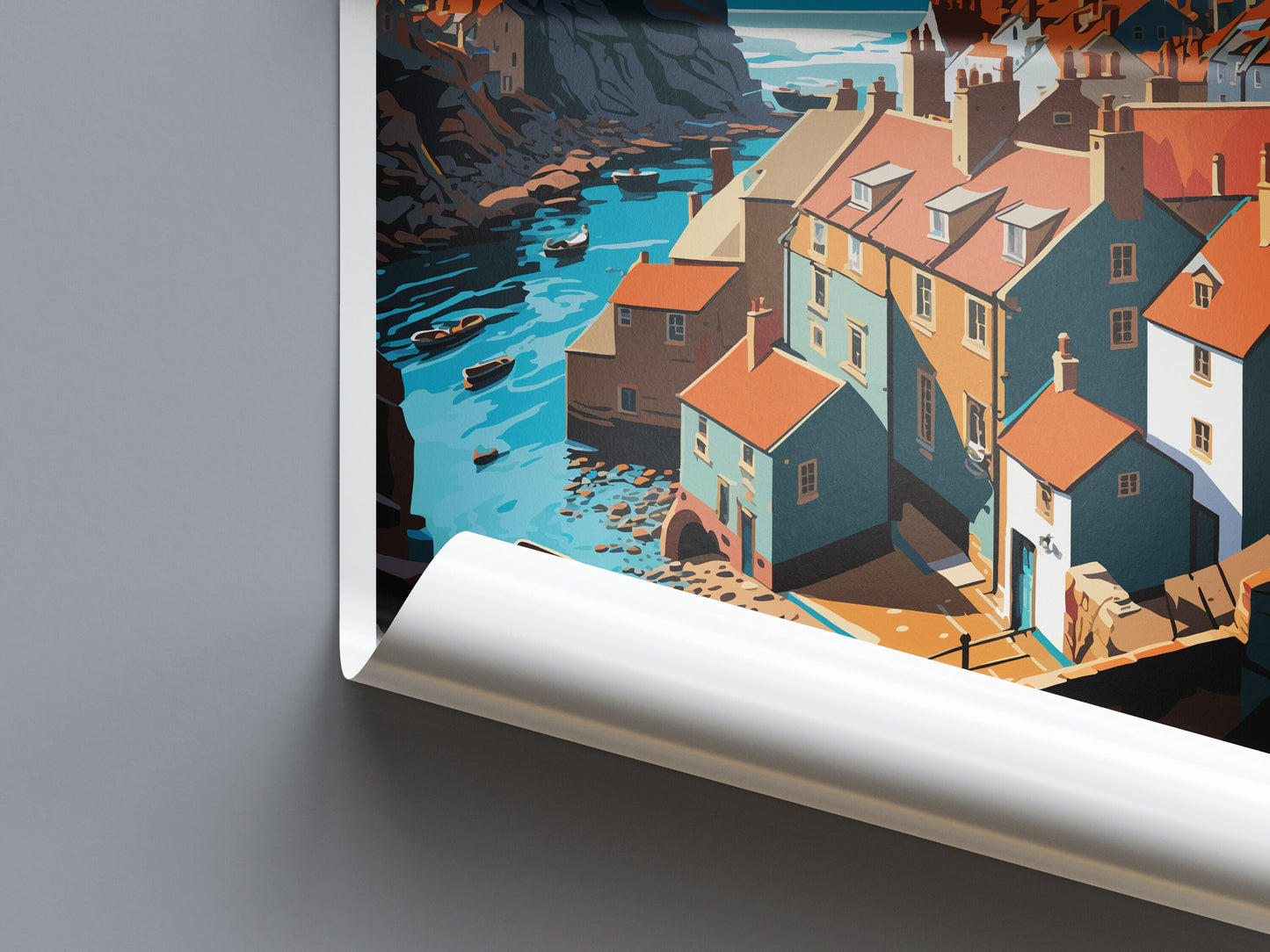 Staithes Travel Print Wall Art Staithes Wall Hanging Home Décor Staithes Gift Art Lovers England Art Lover Gift Print Artwork