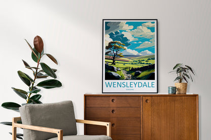 Wensleydale Travel Print Wall Art Wensleydale Wall Hanging Home Décor Wensleydale Gift Art Lovers England Art Lover Gift Print Artwork
