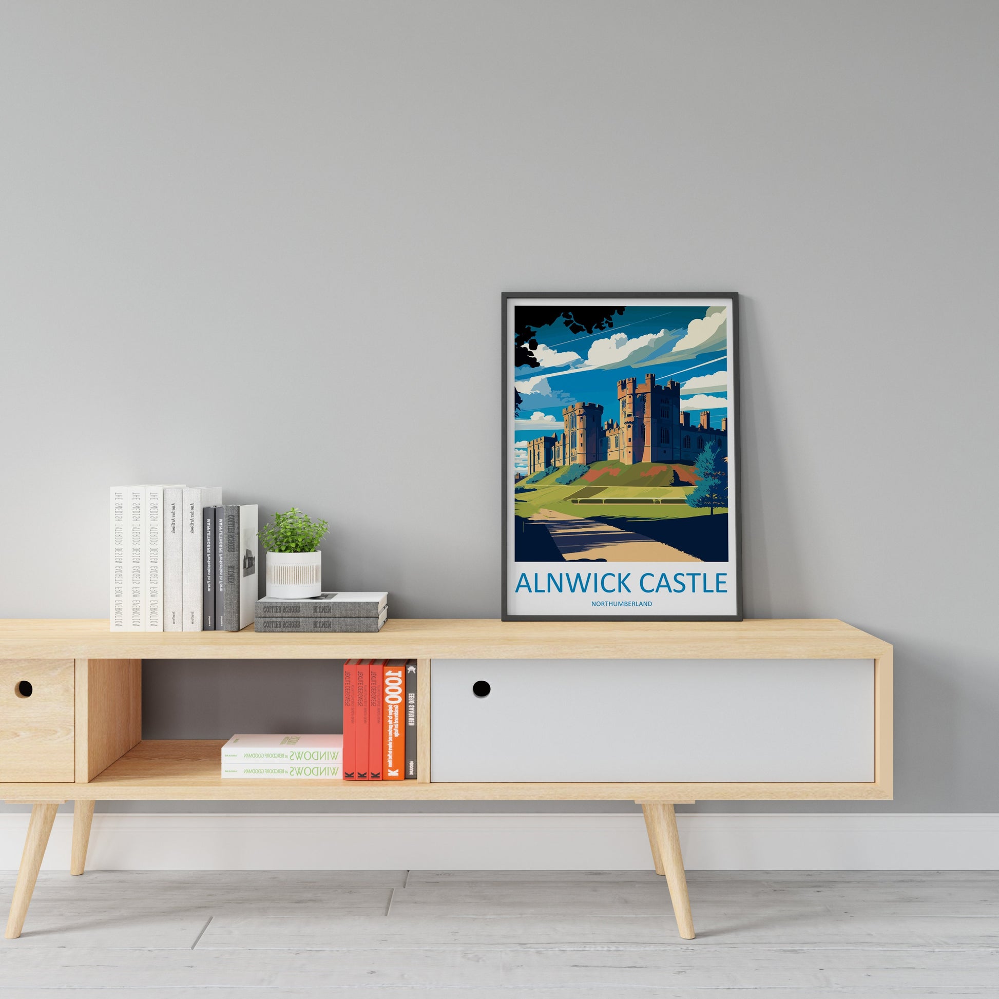 Alnwick Castle Travel Print Wall Art Alnwick Castle Wall Hanging Home Décor Alnwick Castle Gift Art Lovers England Art Lover Gift Print