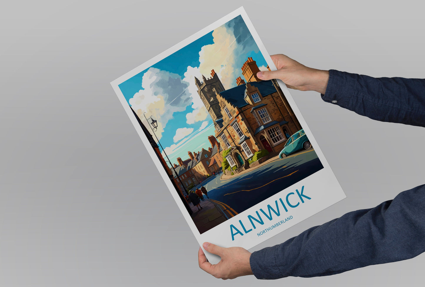 Alnwick Travel Print Wall Art Alnwick Wall Hanging Home Décor Alnwick Gift Art Lovers England Art Lover Gift Print
