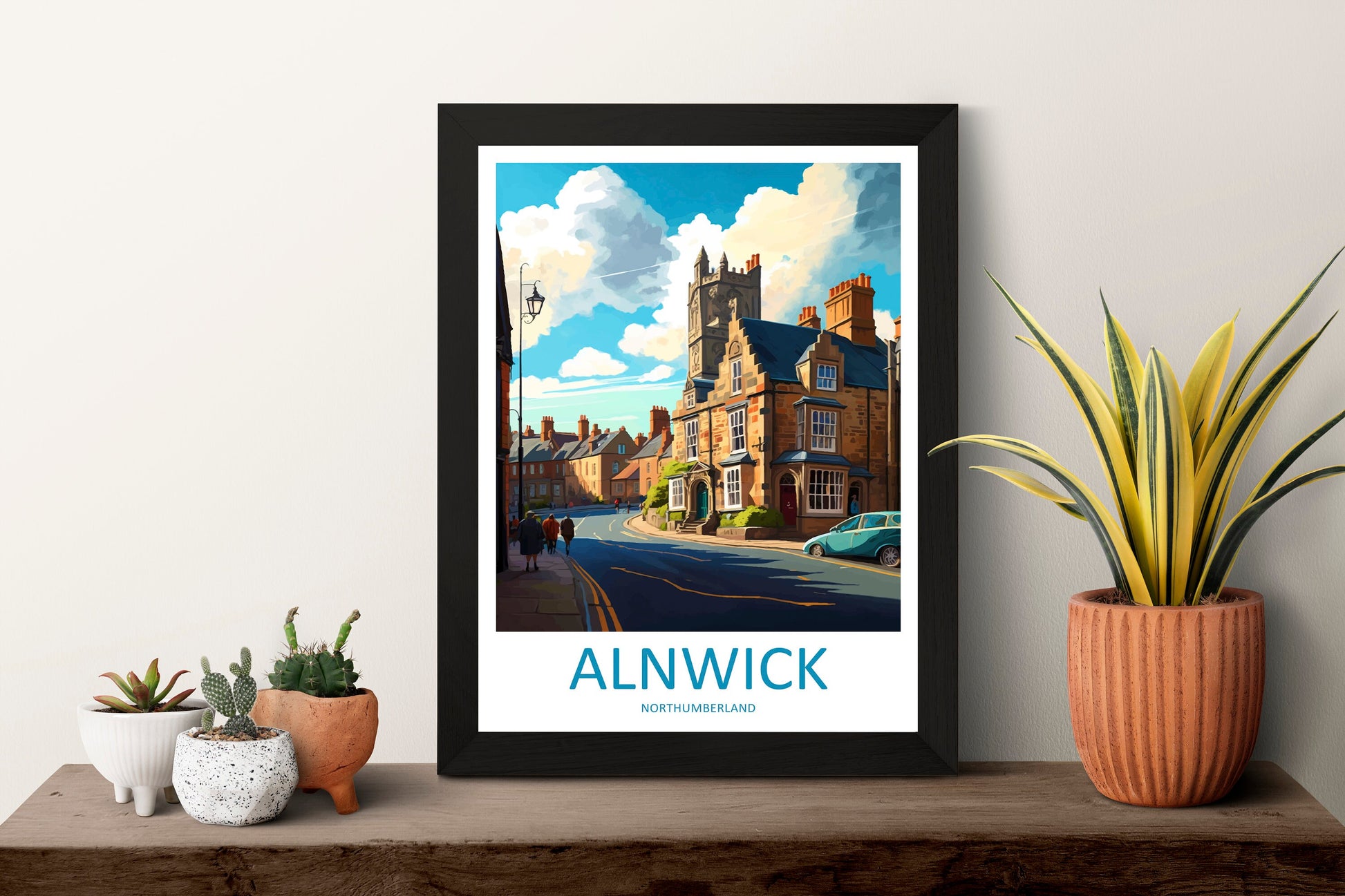Alnwick Travel Print Wall Art Alnwick Wall Hanging Home Décor Alnwick Gift Art Lovers England Art Lover Gift Print