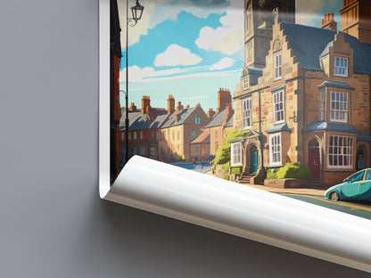 Alnwick Travel Print Wall Art Alnwick Wall Hanging Home Décor Alnwick Gift Art Lovers England Art Lover Gift Print