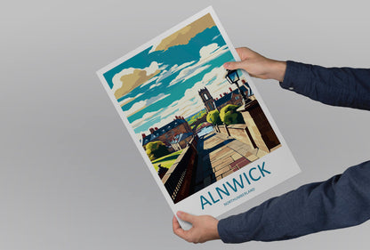 Alnwick Travel Print Wall Art Alnwick Wall Hanging Home Décor Alnwick Gift Art Lovers England Art Lover Gift Print