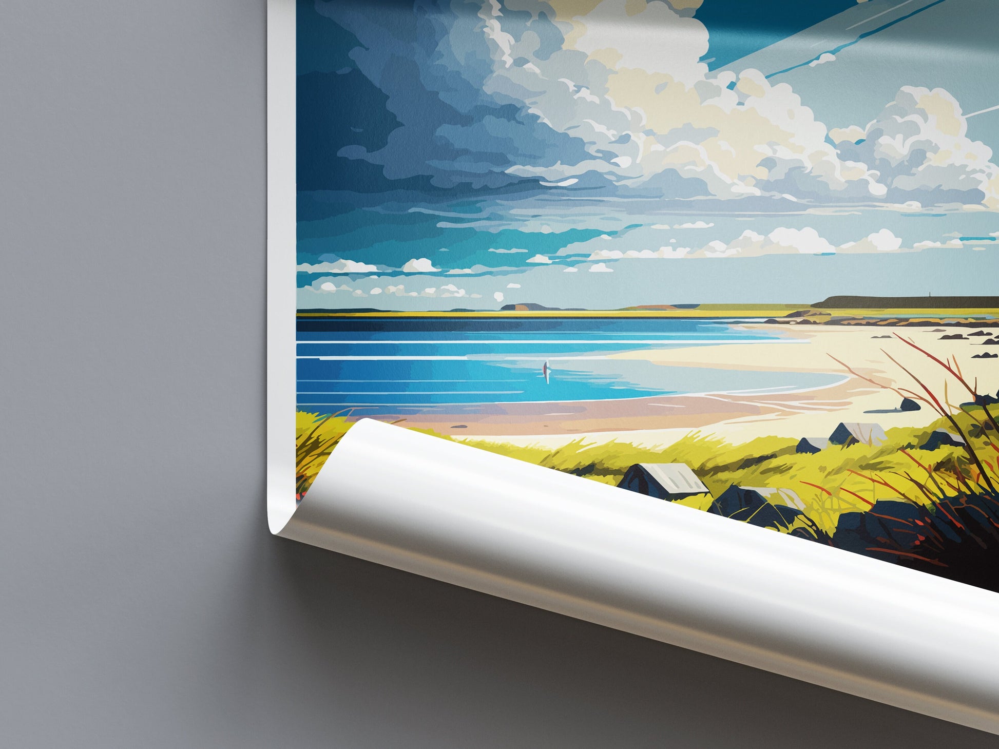Beadnell Travel Print Wall Art Beadnell Wall Hanging Home Décor Beadnell Gift Art Lovers England Art Lover Gift Print