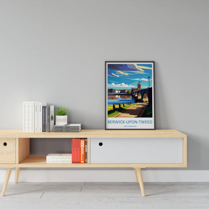 Berwick-Upon-Tweed Travel Print Wall Art Berwick-Upon-Tweed Wall Hanging Home Décor Berwick-Upon-Tweed Gift Art Lovers England Art Lover