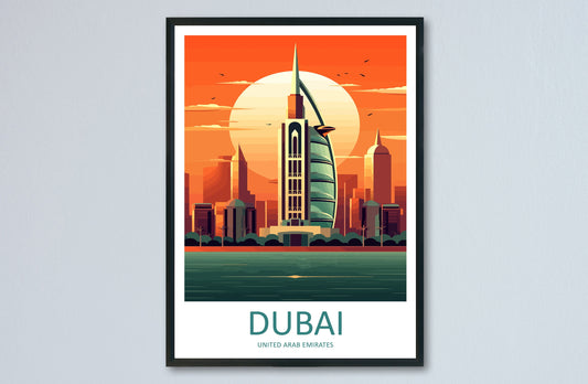 Dubai Travel Print Wall Art Dubai Wall Hanging Home Décor Dubai Gift Art Lovers Wall Art United States Emirates Travel Print Dubai Wall Art