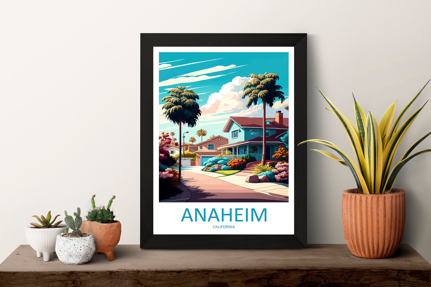 Anaheim Travel Print Wall Art Anaheim Wall Hanging Home Décor Anaheim Gift Art Lovers California Art Lover Gift California Travel gift