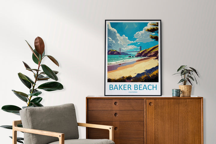 Baker Beach Travel Print Wall Art Baker Beach Wall Hanging Home Décor Baker Beach Gift Art Lovers California Art Lover Gift California