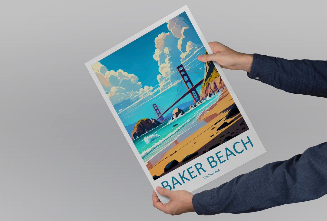Baker Beach Travel Print Wall Art Baker Beach Wall Hanging Home Décor Baker Beach Gift Art Lovers California Art Lover Gift California