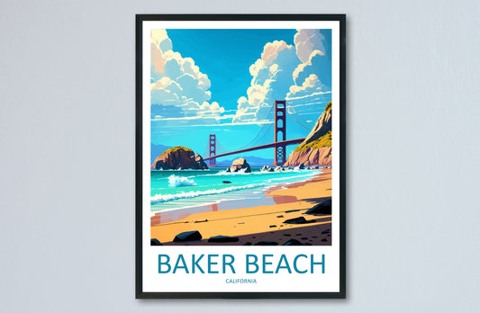 Baker Beach Travel Print Wall Art Baker Beach Wall Hanging Home Décor Baker Beach Gift Art Lovers California Art Lover Gift California