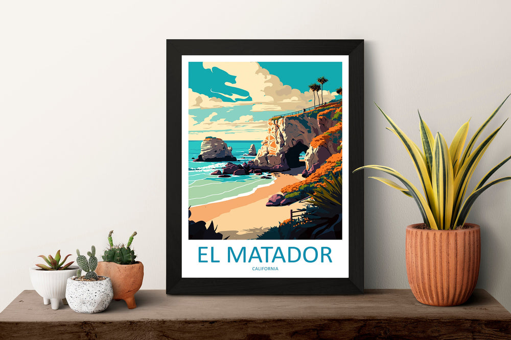 El Matador Travel Print Wall Art El Matador Wall Hanging Home Décor El Matador Gift Art Lovers California Art Poster El Matador Cali