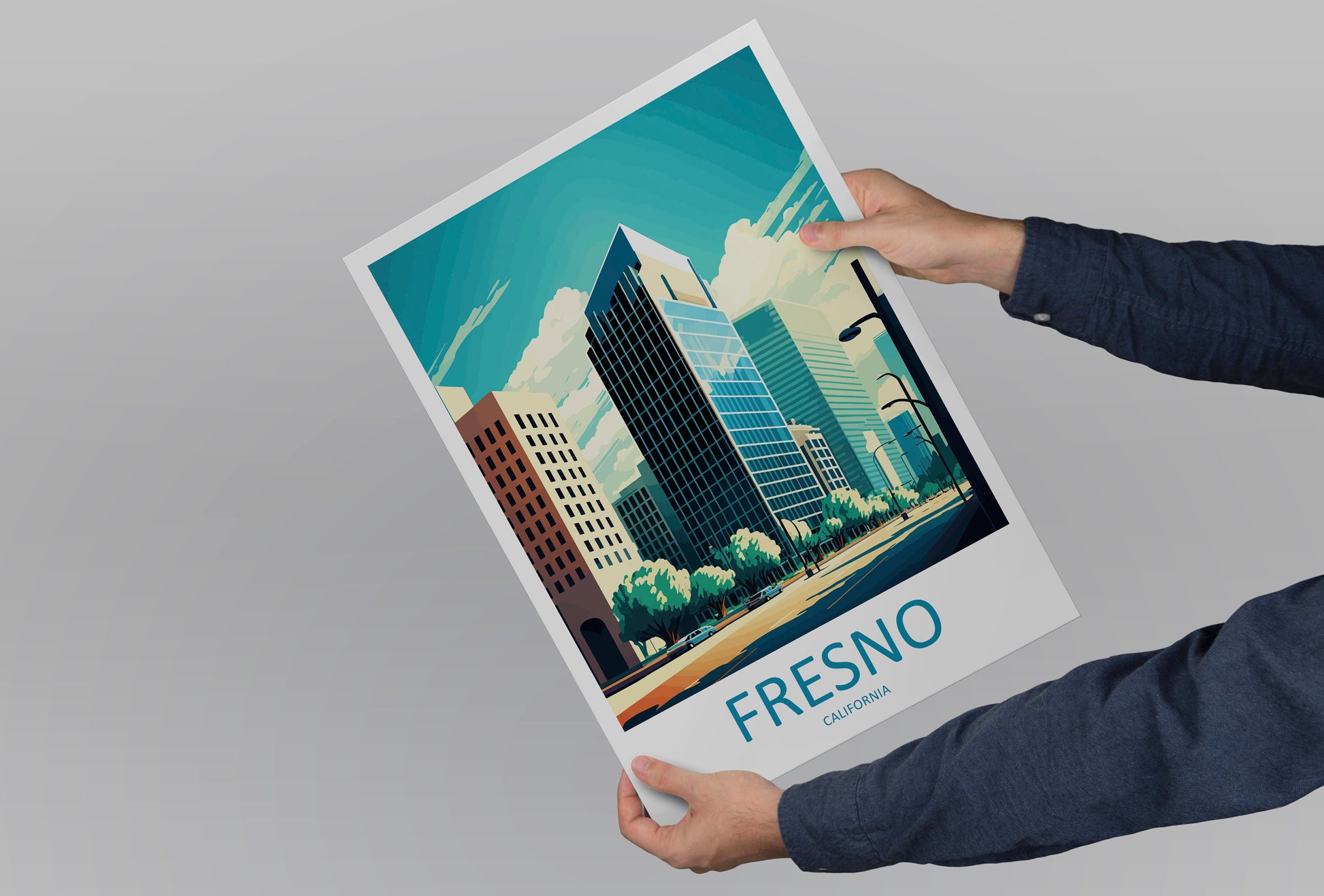 Fresno Travel Print Wall Art Fresno Wall Hanging Home Décor Fresno Gift Art Lovers California Art Poster Fresno Cali City Art Poster