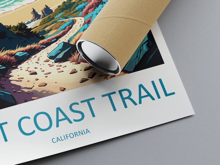 Lost Coast Trail Travel Print Wall Art Lost Coast Wall Hanging Home Décor Lost Coast Gift Art Lovers California Art Poster Long Beach Cali